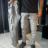 CALÇA JOGADOR LIPSE CINZA LISA