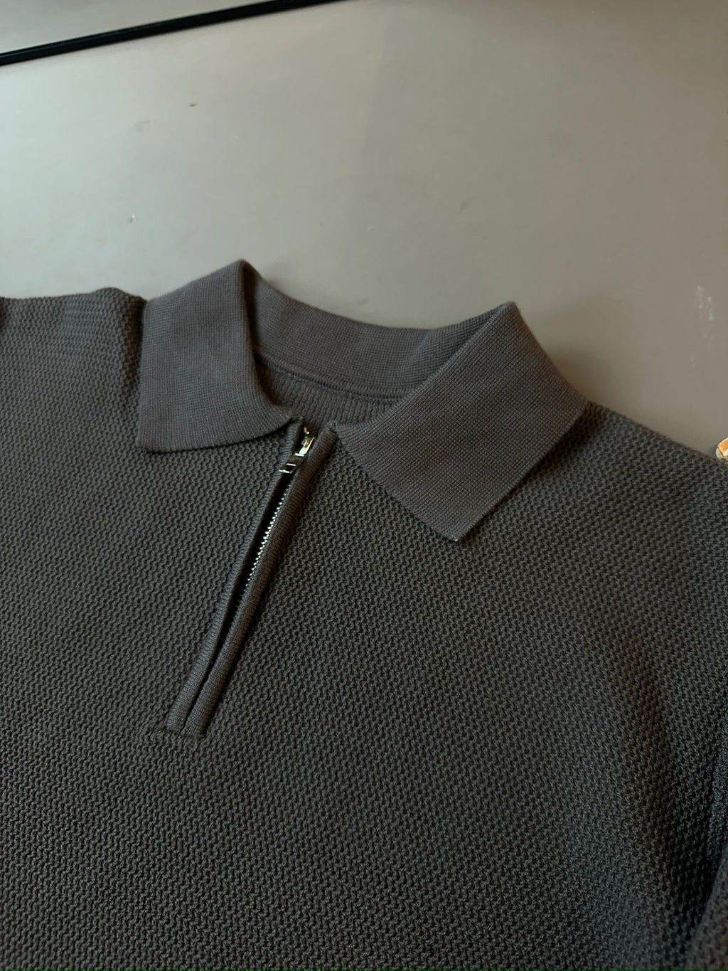 JAQUETA POLO TRICÔ MEIO ZÍPERM