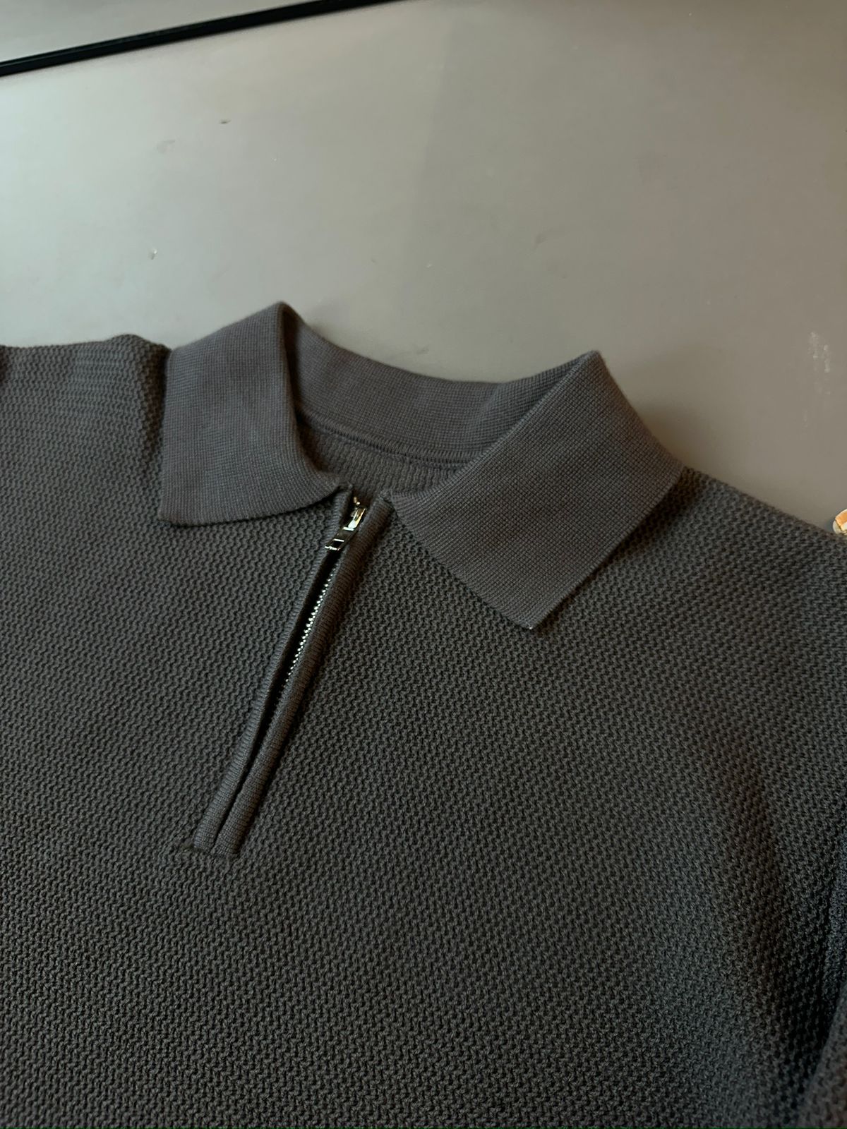 JAQUETA POLO TRICÔ MEIO ZÍPERM