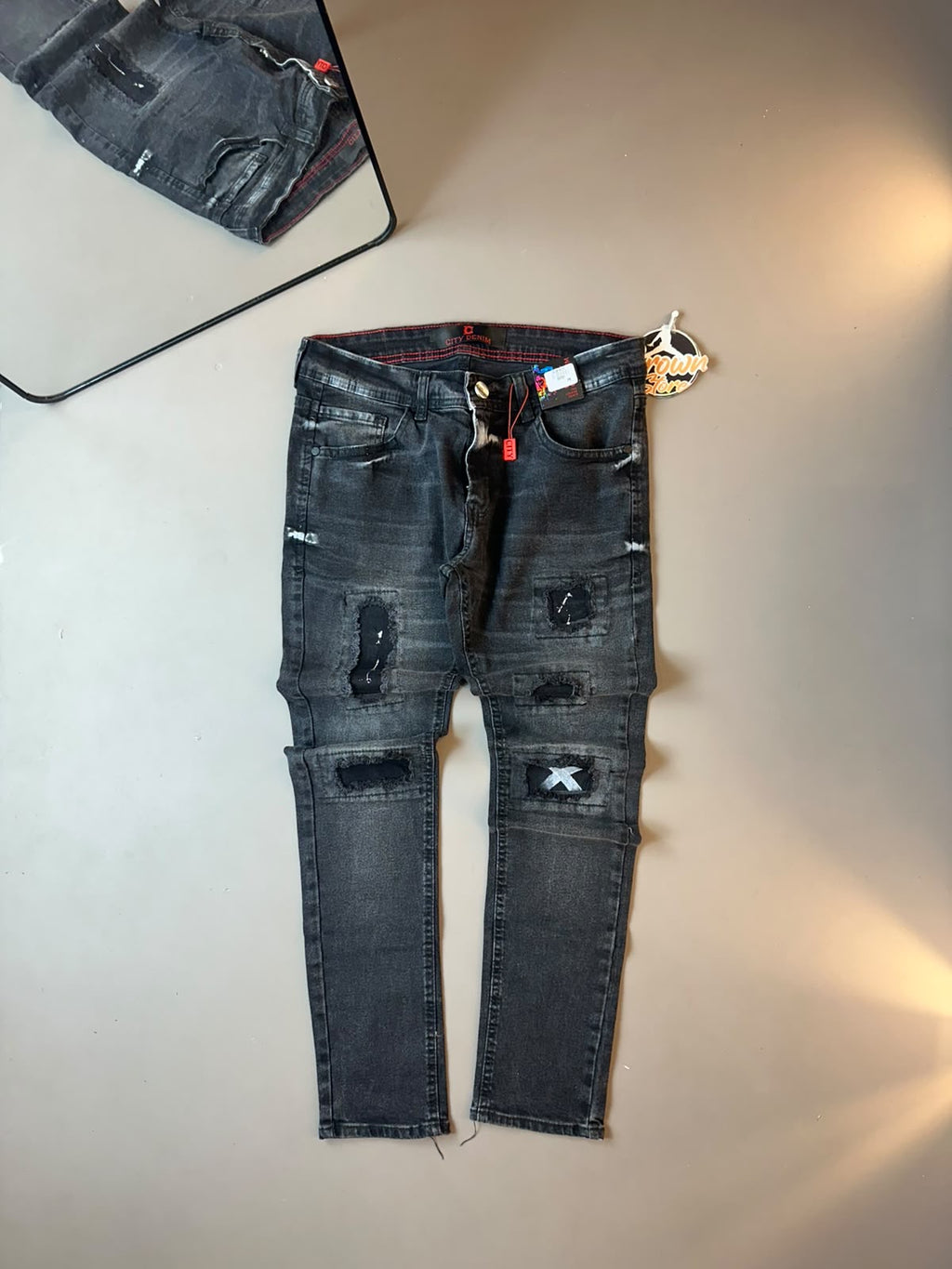 CALÇA JOGADOR CITY QUADRADO CINZA X