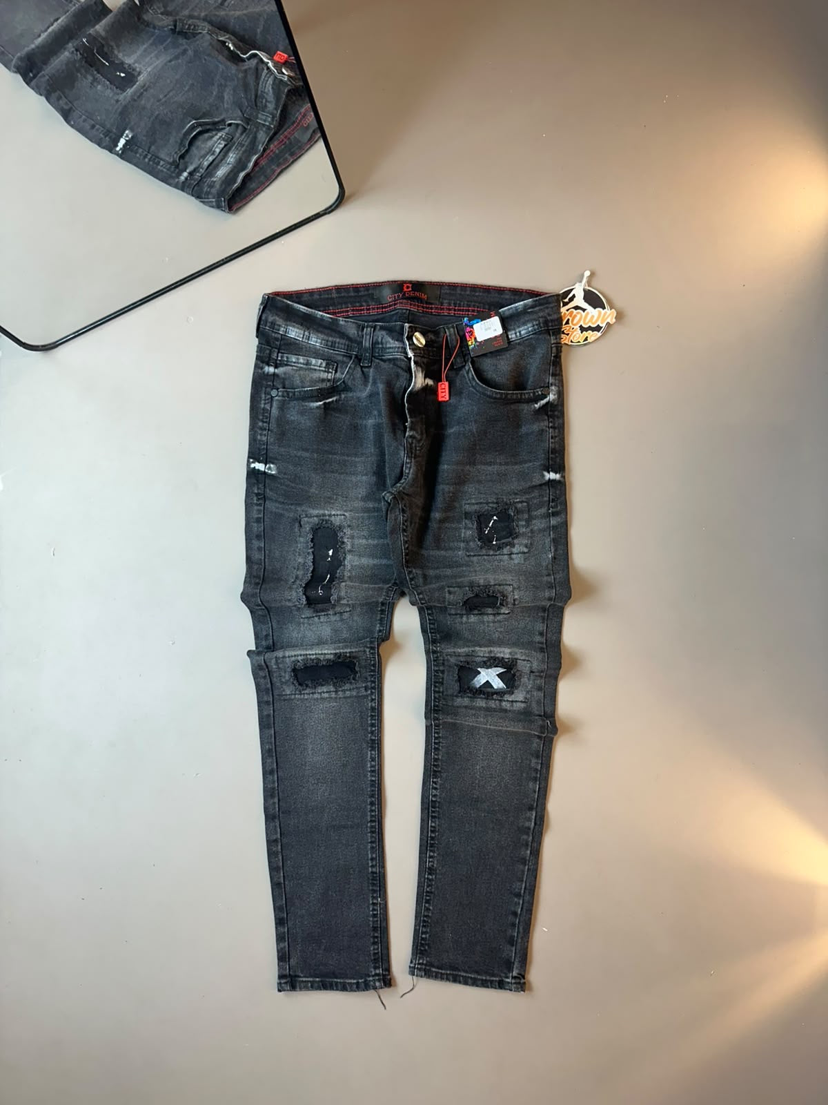 CALÇA JOGADOR CITY QUADRADO CINZA X