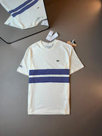 CAMISETA LACOSTE SPORT FAIXA DUPLA BRANCA