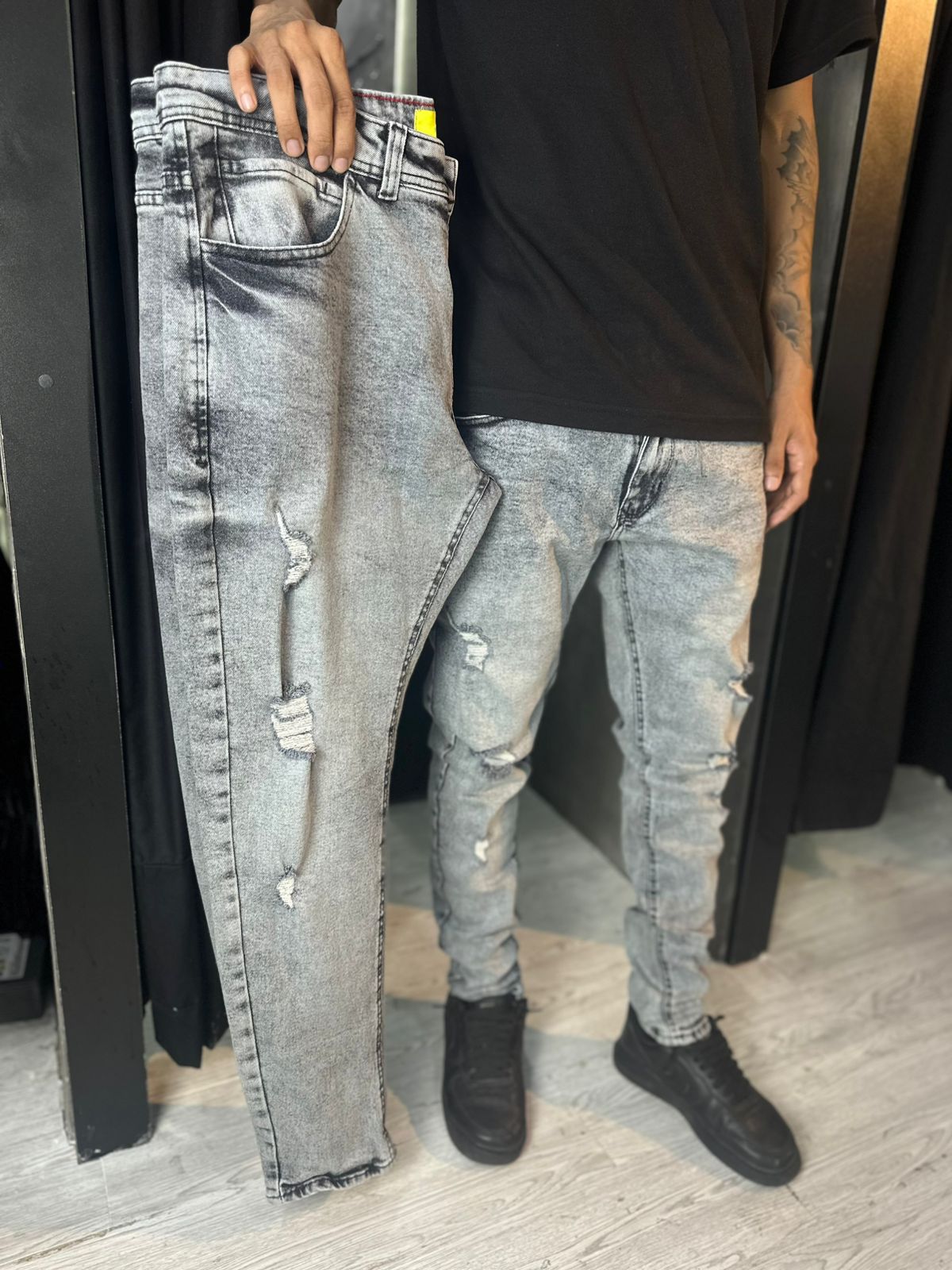 CALÇA JOGADOR LIPSE CINZA LISA