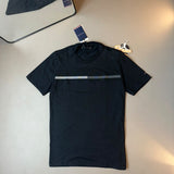 CAMISETA TOMMY HILFIGER FAIXA FRONTAL - PRETA