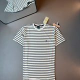 CAMISETA BROOKSFIELD BRANCO LISTRA PRETA
