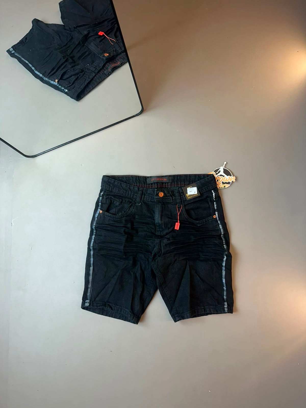 BERMA JOGADOR JEANS - PRETO