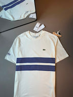 CAMISETA LACOSTE SPORT FAIXA DUPLA BRANCA