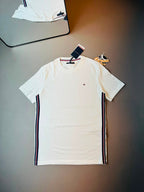 CAMISETA TOMMY FAIXA LATERAL BRANCA