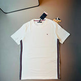 CAMISETA TOMMY FAIXA LATERAL BRANCA