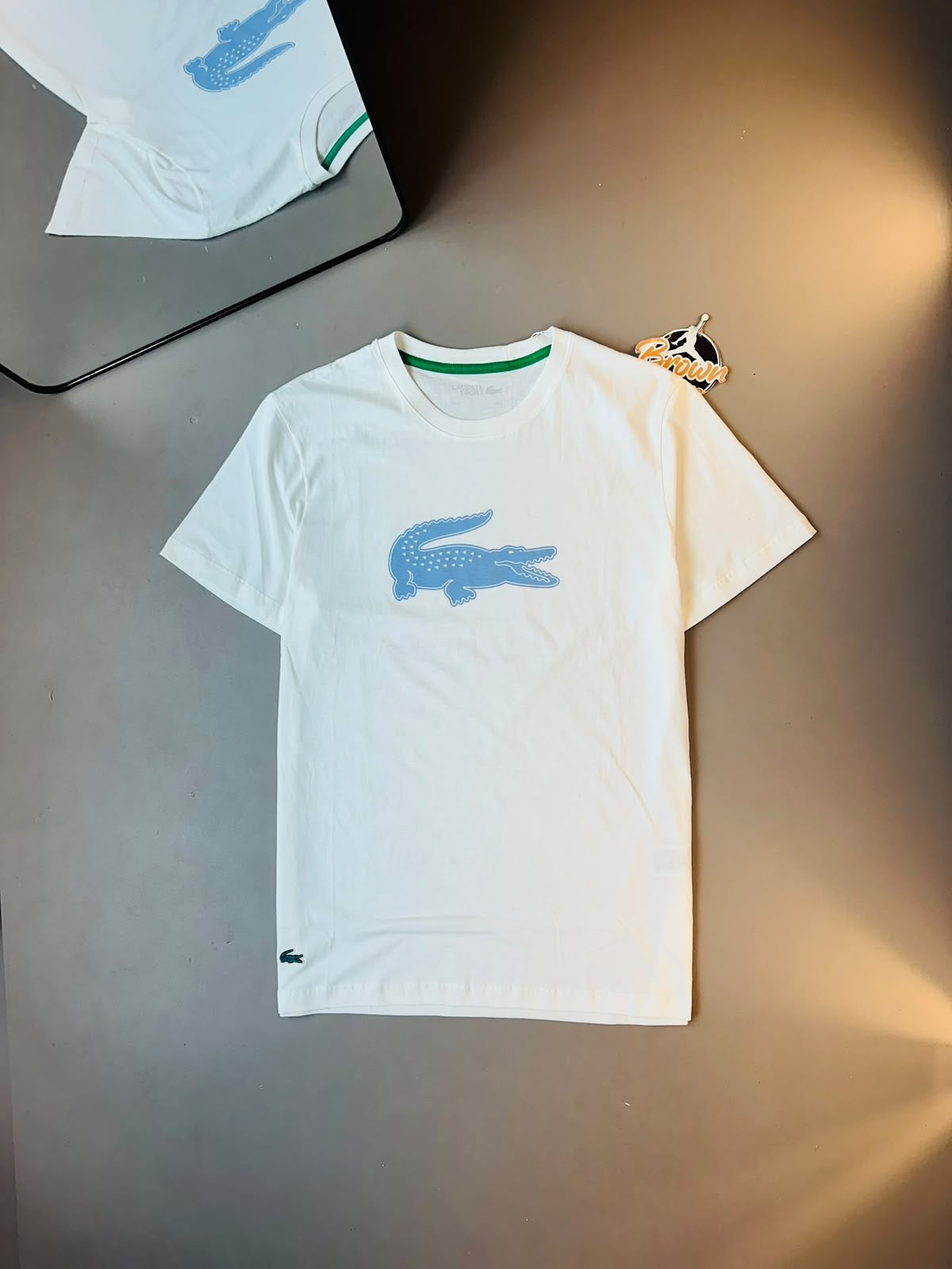 CAMISETA LACOSTE SPORT BIG CROC - BRANCA