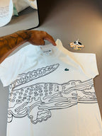 CAMISETA LACOSTE SPORT CROCODILO ULTRA - BRANCA