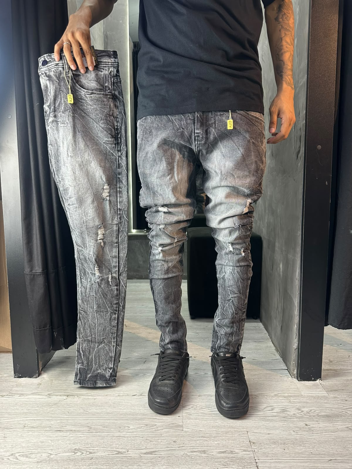 CALÇA JOGADOR CITY - CINZA RASGO