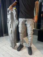 CALÇA JOGADOR LIPSE CINZA LISA