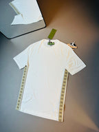 CAMISETA GUCCI IMPORTADA FAIXA LATERAL - BRANCA