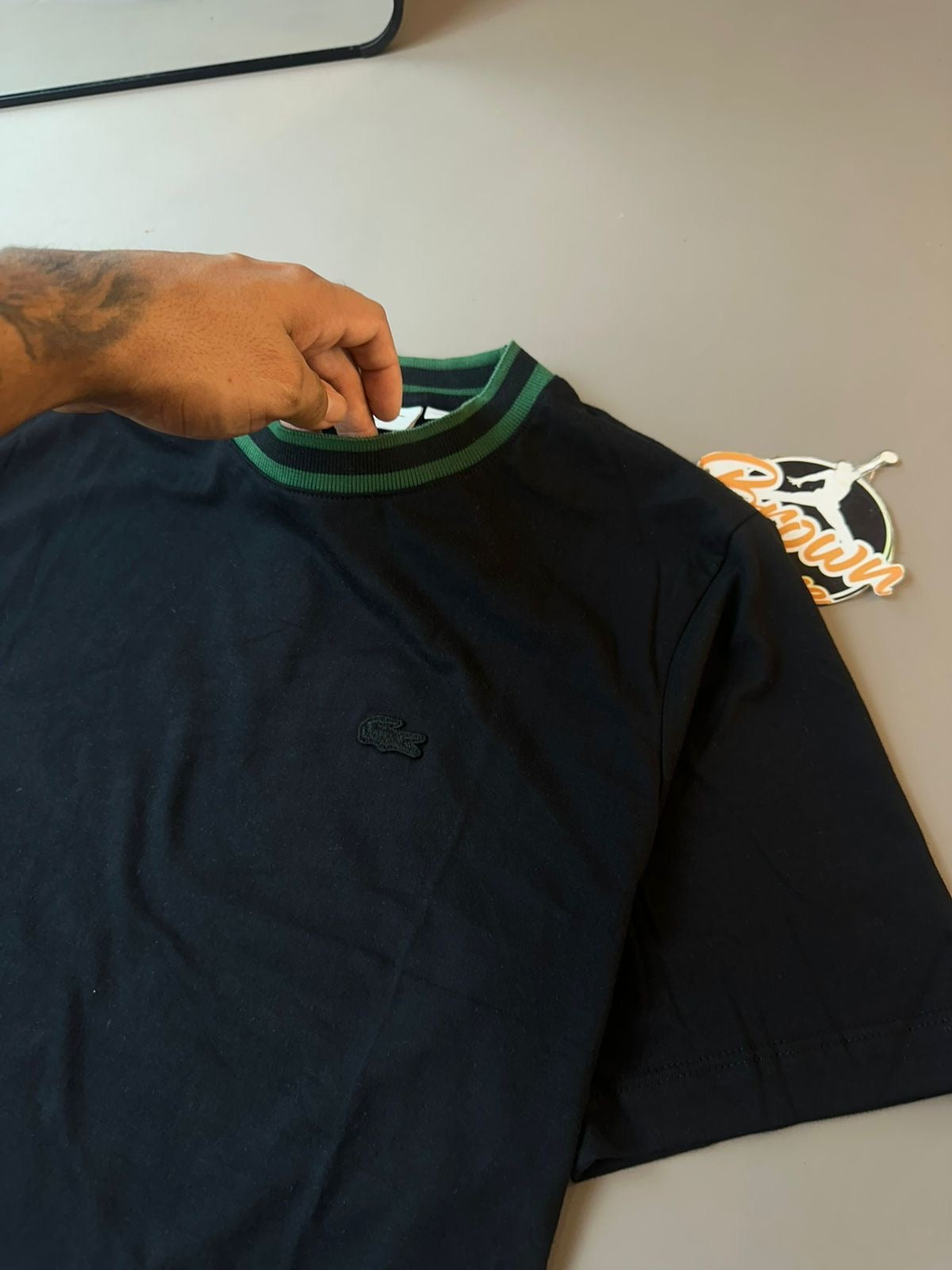 CAMISETA LACOSTE SPORT COLARINHO CANELADO PTO