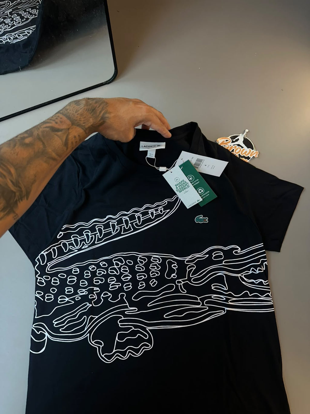 CAMISETA LACOSTE SPORT CROCODILO - PRETA