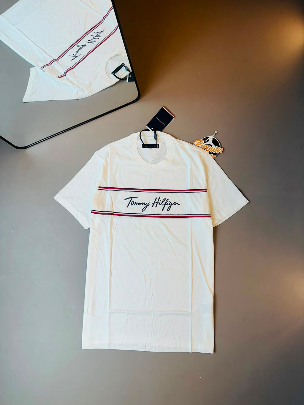 CAMISETA TOMMY HILFIGER FAIXA T -  BRANCA