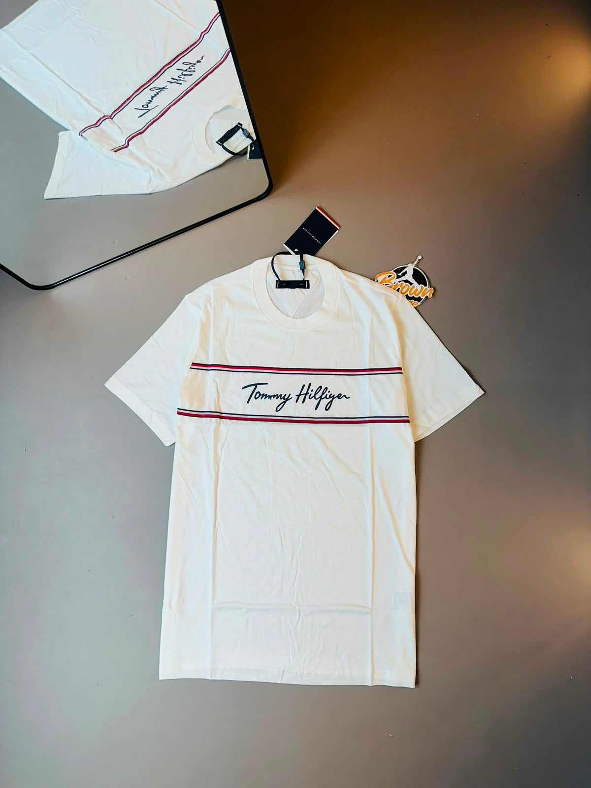 CAMISETA TOMMY HILFIGER FAIXA T -  BRANCA