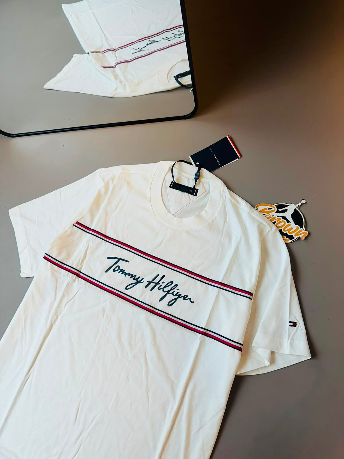 CAMISETA TOMMY HILFIGER FAIXA T -  BRANCA