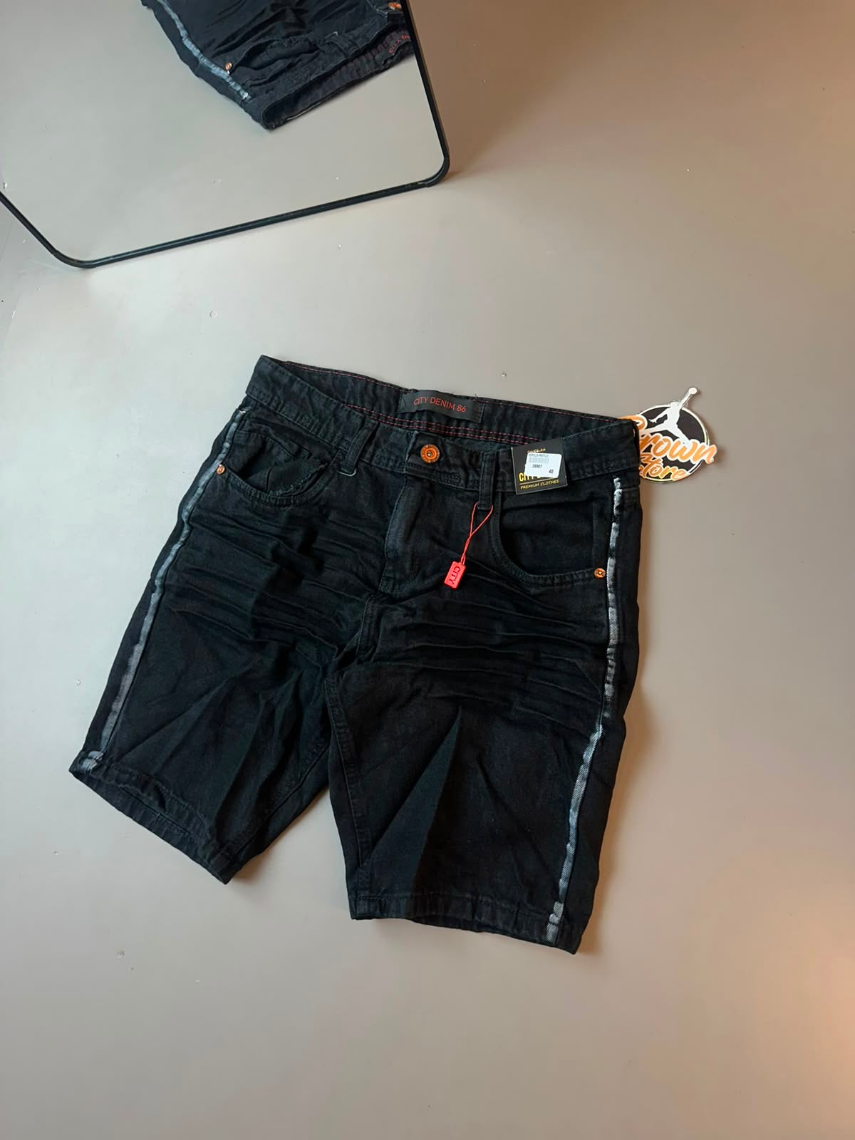 BERMA JOGADOR JEANS - PRETO