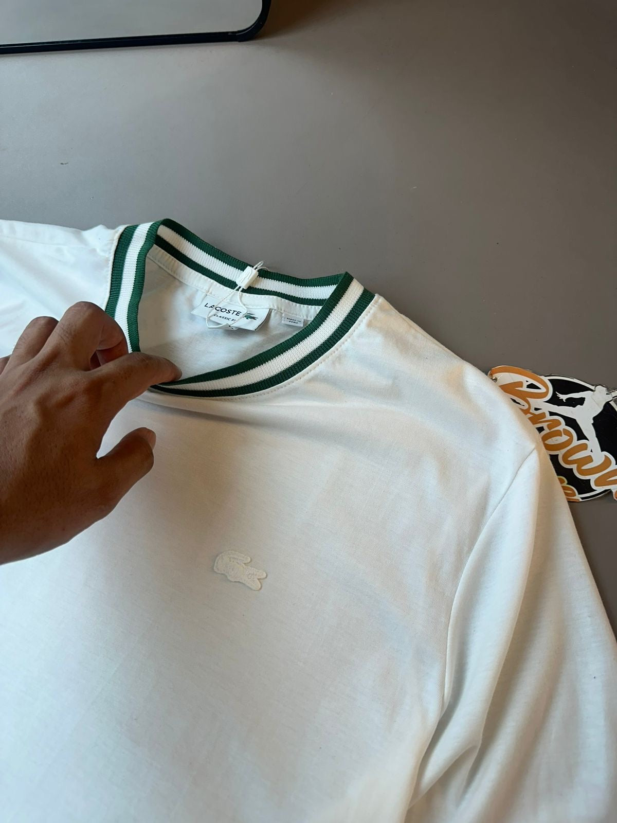 CAMISETA LACOSTE SPORT COLARINHO CANELADO