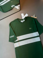 CAMISETA LACOSTE SPORT FAIXA DULPA VERDE