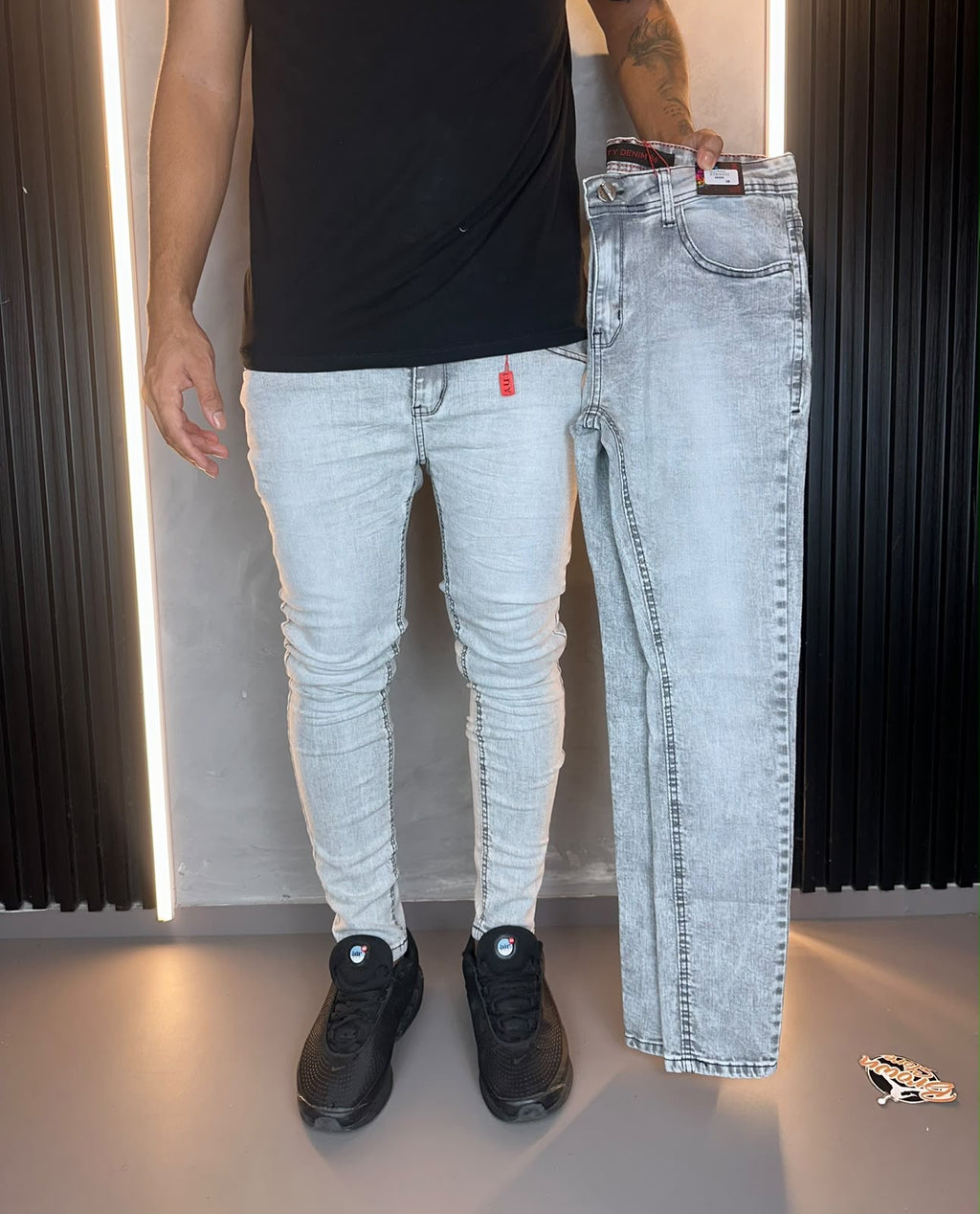 CALÇA JOGADOR CITY CINZA CLARO