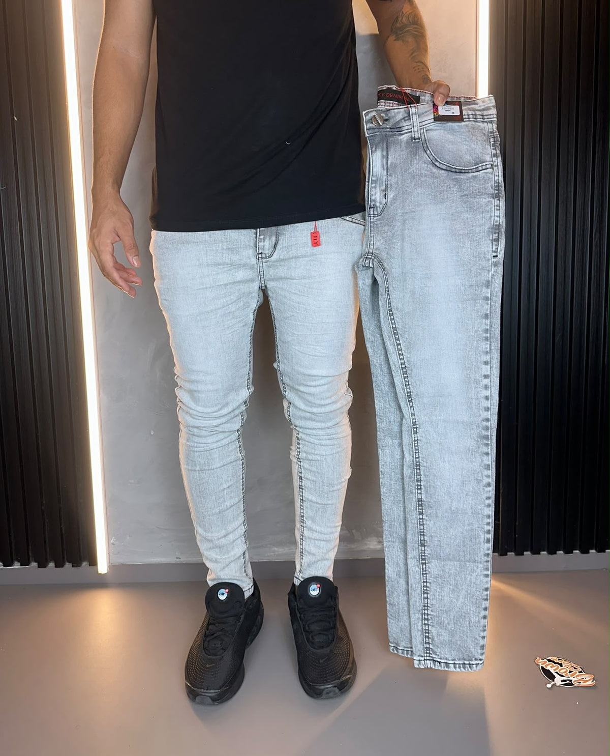 CALÇA JOGADOR CITY CINZA CLARO