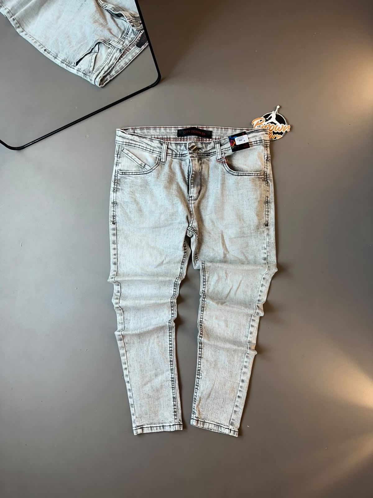 CALÇA JOGADOR CITY CINZA CLARO