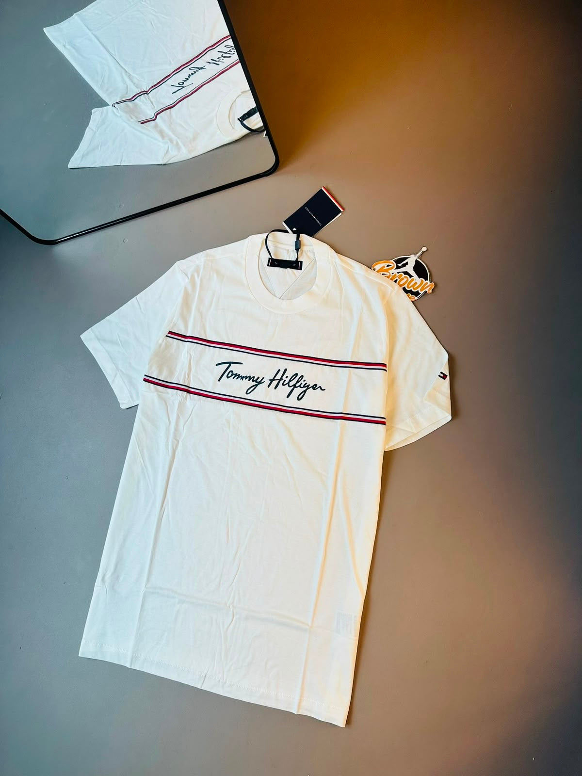 CAMISETA TOMMY HILFIGER FAIXA T -  BRANCA