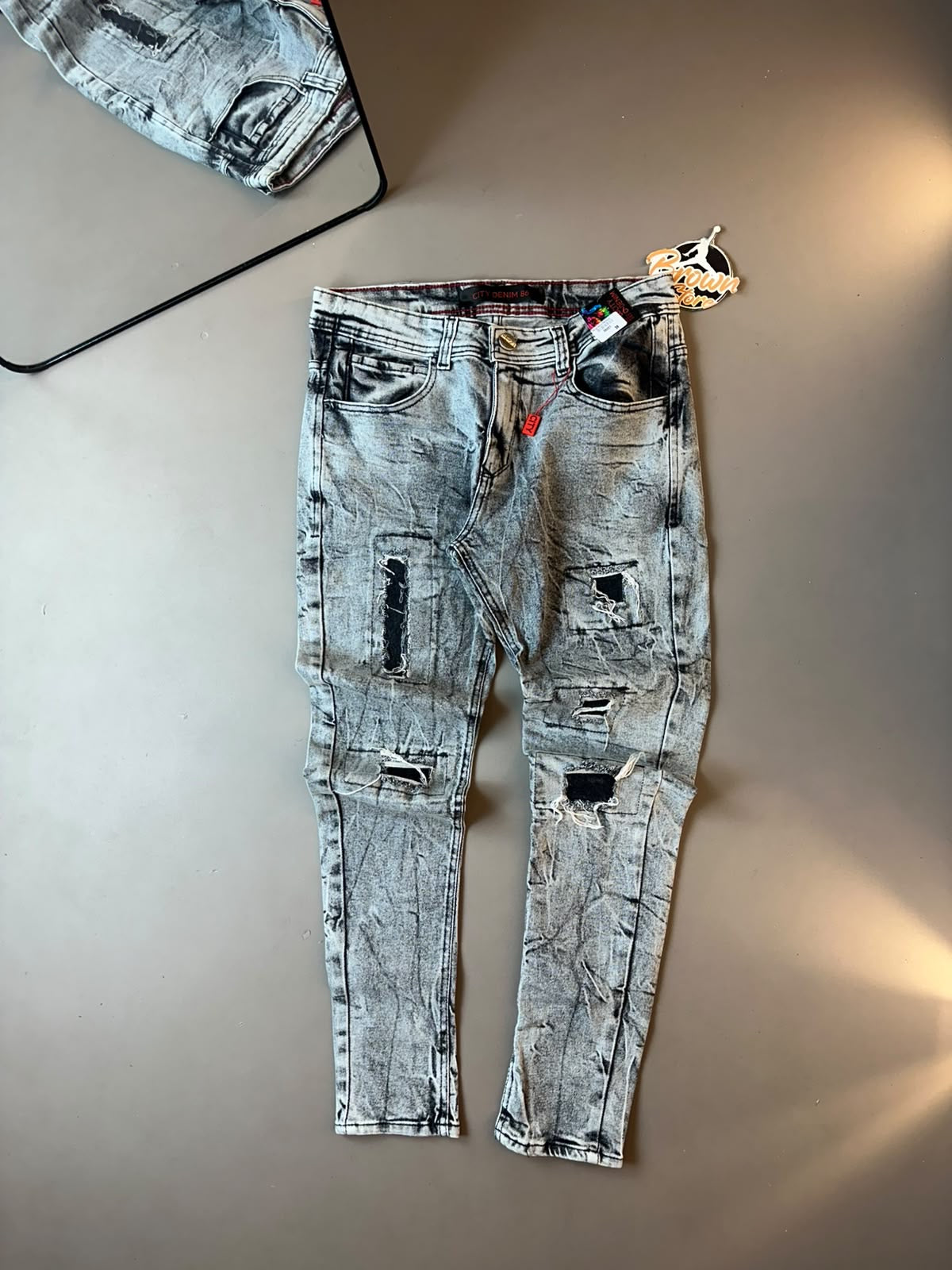 CALÇA JOGADOR CITY CINZA QUADRADO P