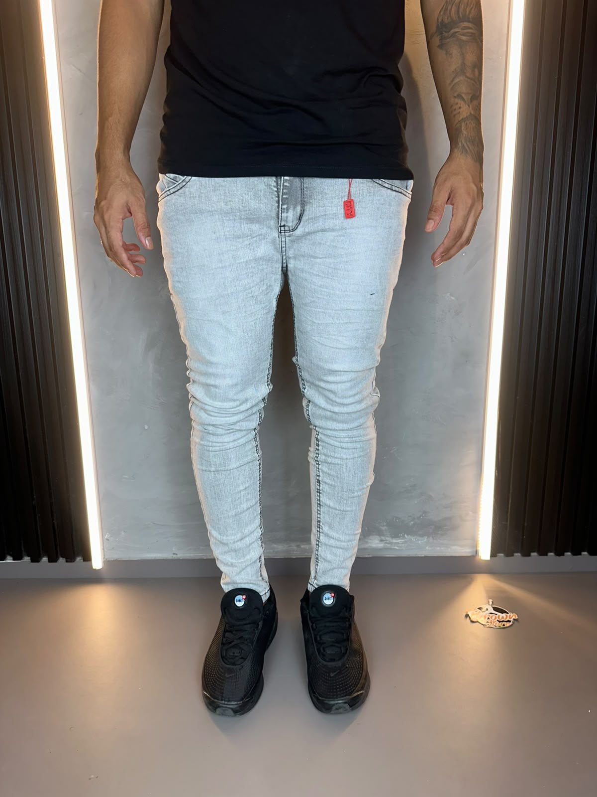 CALÇA JOGADOR CITY CINZA CLARO