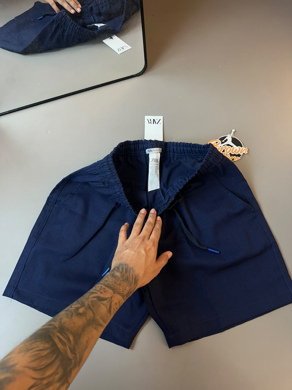 BERMA ZARA LINHO - AZUL MARINHO