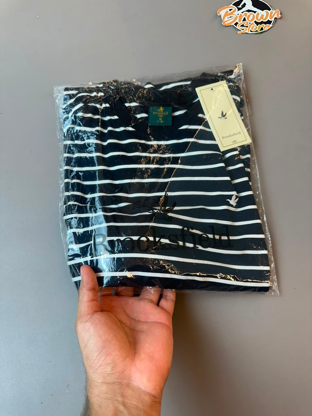 CAMISETA BROOKSFIELD LISTRA PRETA