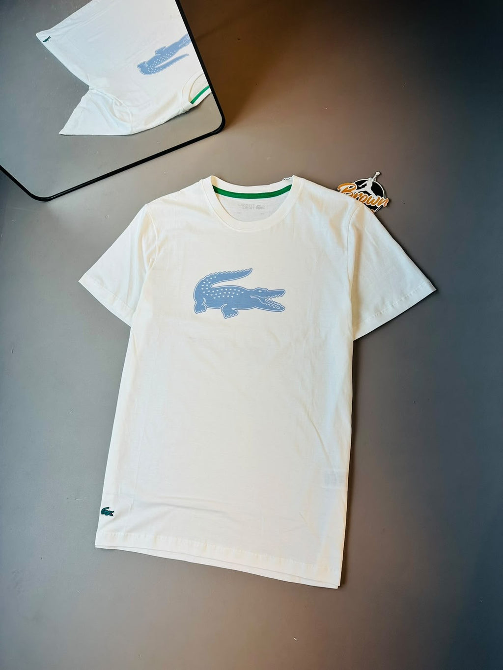 CAMISETA LACOSTE SPORT BIG CROC - BRANCA