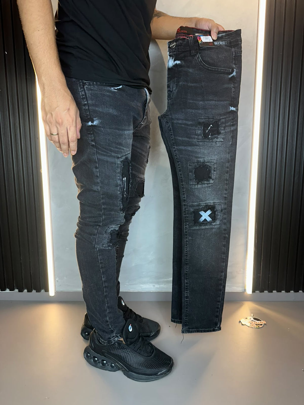 CALÇA JOGADOR CITY QUADRADO CINZA X