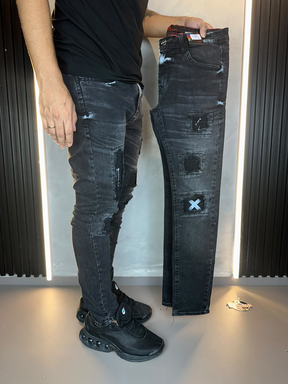 CALÇA JOGADOR CITY QUADRADO CINZA X
